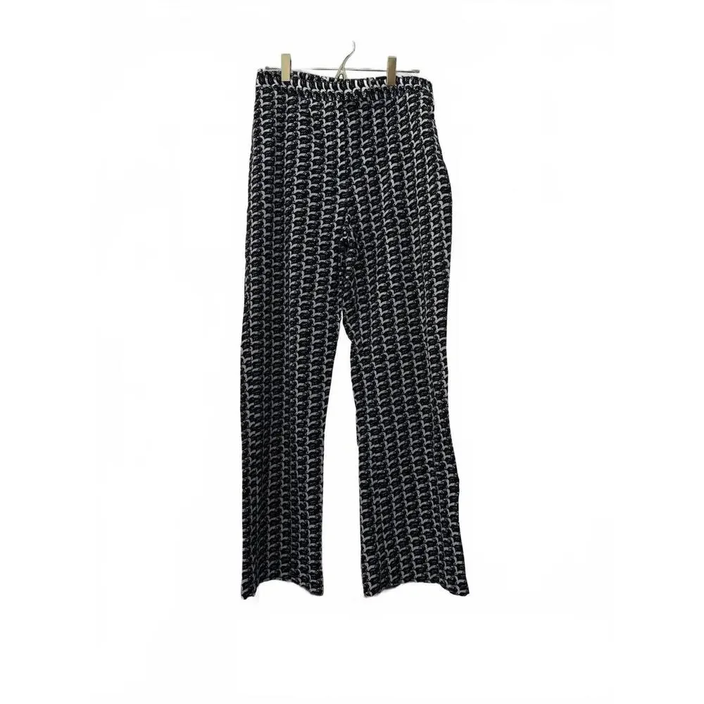 ETCETERA Black & White Patterned Pants - Size 8
